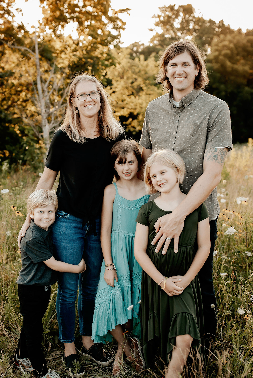 Dr. Emily Rockne and her family enjoying the outdoors in Ozark, MO